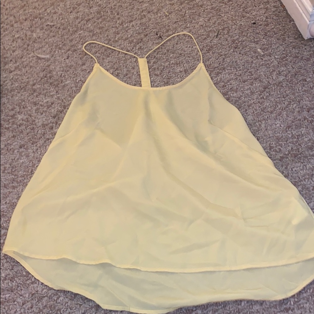 women’s yellow tank top